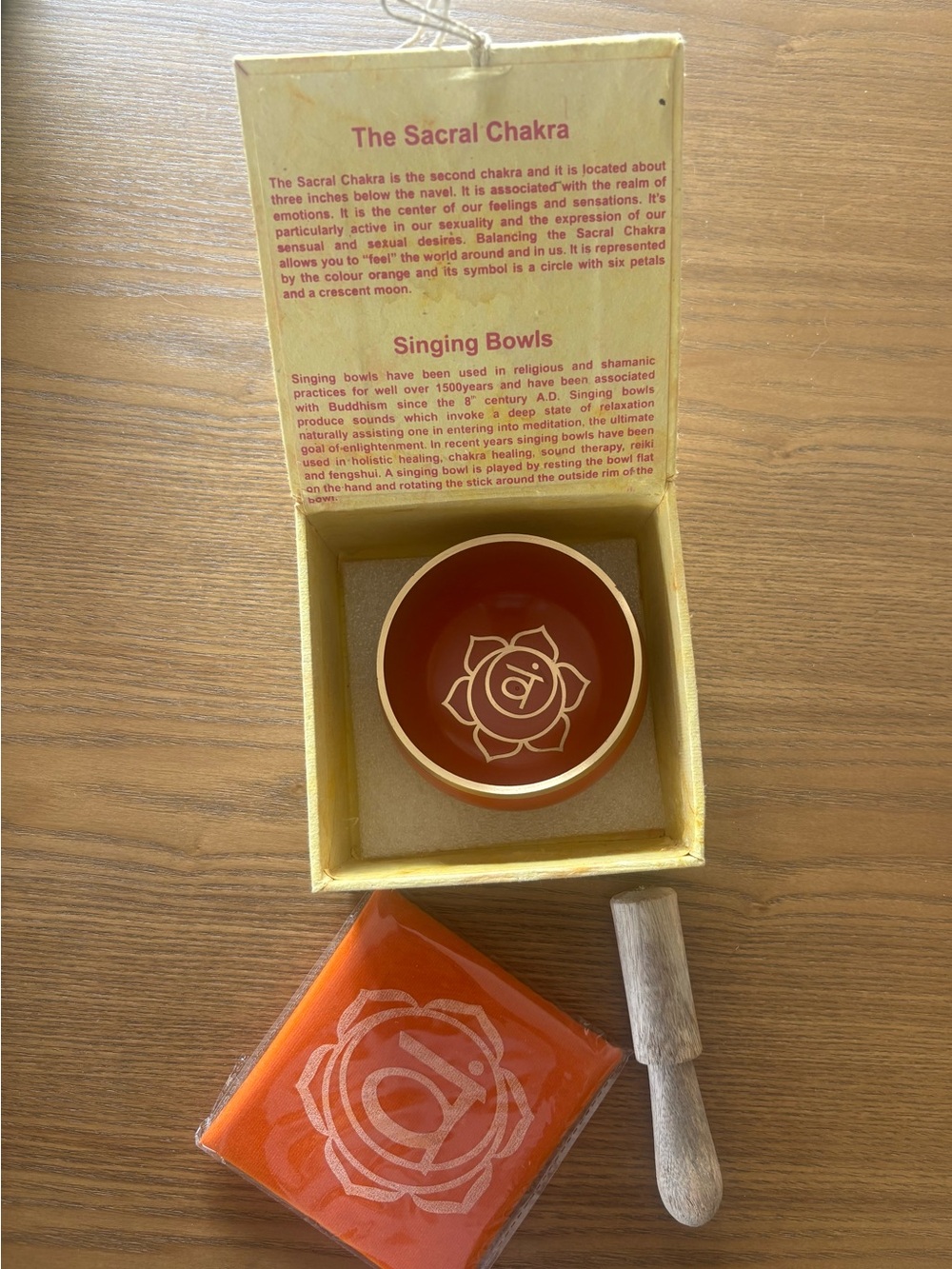 Sacral Chakra Orange Tibetan Singing Bowl